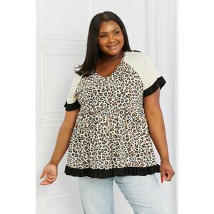 Celeste Take Me Out Full Size Ruffle Tunic Top